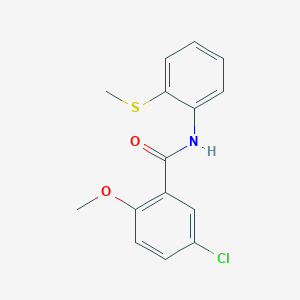 5-chloro-2-methoxy-N-[2-(methylthio)phenyl]benzamide