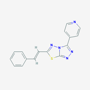 6-(2-Phenylvinyl)-3-(4-pyridinyl)[1,2,4]triazolo[3,4-b][1,3,4]thiadiazole