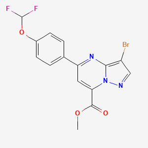 methyl 3-bromo-5-[4-(difluoromethoxy)phenyl]pyrazolo[1,5-a]pyrimidine-7-carboxylate