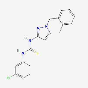 N-(3-chlorophenyl)-N'-[1-(2-methylbenzyl)-1H-pyrazol-3-yl]thiourea