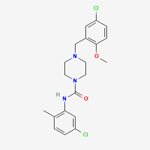 4-[(5-chloro-2-methoxyphenyl)methyl]-N-(5-chloro-2-methylphenyl)piperazine-1-carboxamide