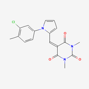 5-{[1-(3-chloro-4-methylphenyl)-1H-pyrrol-2-yl]methylidene}-1,3-dimethylpyrimidine-2,4,6(1H,3H,5H)-trione