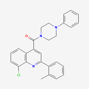 [8-CHLORO-2-(2-METHYLPHENYL)-4-QUINOLYL](4-PHENYLPIPERAZINO)METHANONE