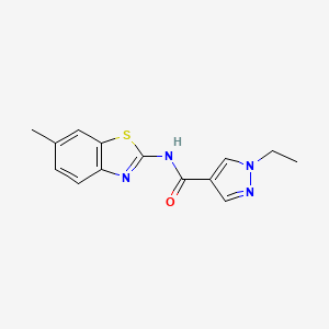 1-ethyl-N-(6-methyl-1,3-benzothiazol-2-yl)-1H-pyrazole-4-carboxamide