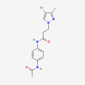 N~1~-[4-(ACETYLAMINO)PHENYL]-3-(4-BROMO-3-METHYL-1H-PYRAZOL-1-YL)PROPANAMIDE