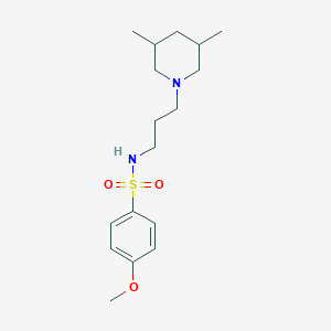 N-[3-(3,5-dimethyl-1-piperidinyl)propyl]-4-methoxybenzenesulfonamide