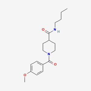 N-butyl-1-(4-methoxybenzoyl)piperidine-4-carboxamide