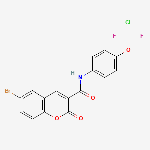 6-BROMO-N-[4-(CHLORODIFLUOROMETHOXY)PHENYL]-2-OXO-2H-CHROMENE-3-CARBOXAMIDE