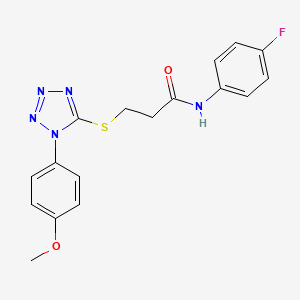 N-(4-fluorophenyl)-3-{[1-(4-methoxyphenyl)-1H-tetrazol-5-yl]thio}propanamide