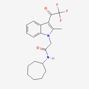 N-CYCLOHEPTYL-2-[2-METHYL-3-(2,2,2-TRIFLUOROACETYL)-1H-INDOL-1-YL]ACETAMIDE