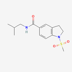 N-(2-methylpropyl)-1-(methylsulfonyl)-2,3-dihydro-1H-indole-5-carboxamide