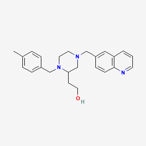 2-[1-(4-methylbenzyl)-4-(6-quinolinylmethyl)-2-piperazinyl]ethanol