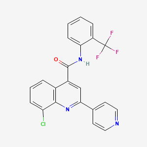 8-chloro-2-(pyridin-4-yl)-N-[2-(trifluoromethyl)phenyl]quinoline-4-carboxamide