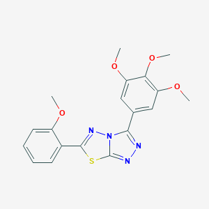 B482517 6-(2-Methoxyphenyl)-3-(3,4,5-trimethoxyphenyl)[1,2,4]triazolo[3,4-b][1,3,4]thiadiazole CAS No. 843633-34-1