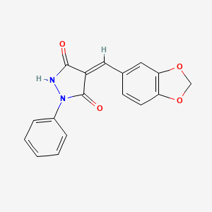 (4Z)-4-(1,3-benzodioxol-5-ylmethylidene)-1-phenylpyrazolidine-3,5-dione