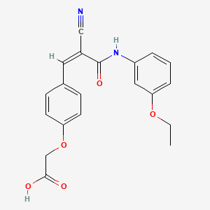 2-[4-[(Z)-2-cyano-3-(3-ethoxyanilino)-3-oxoprop-1-enyl]phenoxy]acetic acid