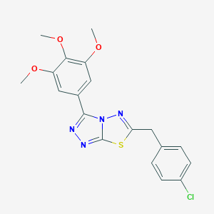 6-(4-Chlorobenzyl)-3-(3,4,5-trimethoxyphenyl)[1,2,4]triazolo[3,4-b][1,3,4]thiadiazole