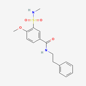 4-methoxy-3-(methylsulfamoyl)-N-(2-phenylethyl)benzamide