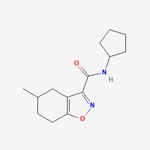 N~3~-CYCLOPENTYL-5-METHYL-4,5,6,7-TETRAHYDRO-1,2-BENZISOXAZOLE-3-CARBOXAMIDE