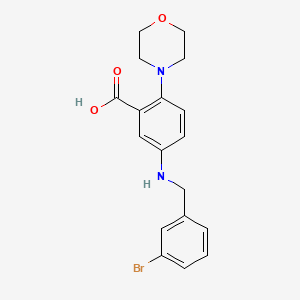 5-{[(3-BROMOPHENYL)METHYL]AMINO}-2-(MORPHOLIN-4-YL)BENZOIC ACID