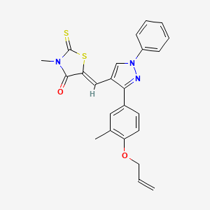 5-({3-[4-(allyloxy)-3-methylphenyl]-1-phenyl-1H-pyrazol-4-yl}methylene)-3-methyl-2-thioxo-1,3-thiazolidin-4-one