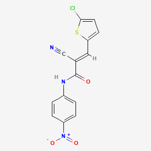 3-(5-chloro-2-thienyl)-2-cyano-N-(4-nitrophenyl)acrylamide