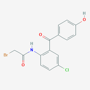 molecular formula C15H11BrClNO3 B048253 2-溴-4'-氯-2'-(4-羟基苯甲酰)乙酰苯胺 CAS No. 67445-86-7