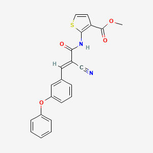 methyl 2-{[2-cyano-3-(3-phenoxyphenyl)acryloyl]amino}-3-thiophenecarboxylate