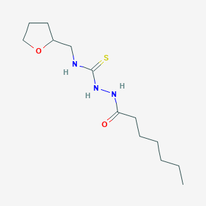 2-heptanoyl-N-(tetrahydrofuran-2-ylmethyl)hydrazinecarbothioamide