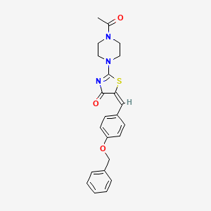 2-(4-acetyl-1-piperazinyl)-5-[4-(benzyloxy)benzylidene]-1,3-thiazol-4(5H)-one