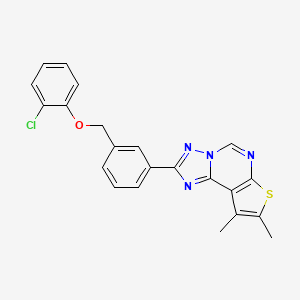 2-{3-[(2-chlorophenoxy)methyl]phenyl}-8,9-dimethylthieno[3,2-e][1,2,4]triazolo[1,5-c]pyrimidine