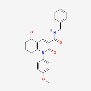 N-benzyl-1-(4-methoxyphenyl)-2,5-dioxo-7,8-dihydro-6H-quinoline-3-carboxamide