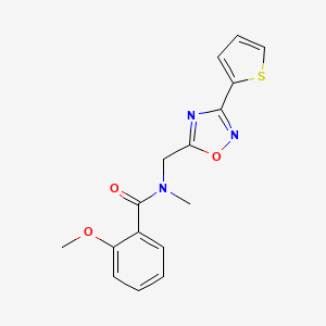 2-methoxy-N-methyl-N-[(3-thiophen-2-yl-1,2,4-oxadiazol-5-yl)methyl]benzamide