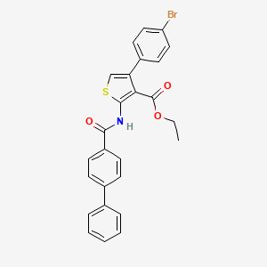 Ethyl 4-(4-bromophenyl)-2-[(4-phenylbenzoyl)amino]thiophene-3-carboxylate