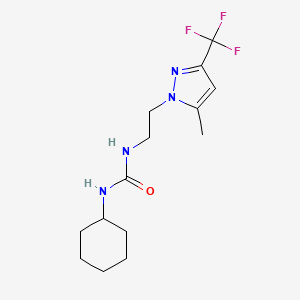 N-cyclohexyl-N'-{2-[5-methyl-3-(trifluoromethyl)-1H-pyrazol-1-yl]ethyl}urea