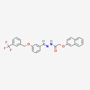 2-(2-naphthyloxy)-N'-(3-{[3-(trifluoromethyl)benzyl]oxy}benzylidene)acetohydrazide