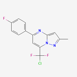 7-[chloro(difluoro)methyl]-5-(4-fluorophenyl)-2-methylpyrazolo[1,5-a]pyrimidine