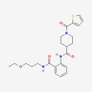 N-{2-[(3-ETHOXYPROPYL)CARBAMOYL]PHENYL}-1-(THIOPHENE-2-CARBONYL)PIPERIDINE-4-CARBOXAMIDE