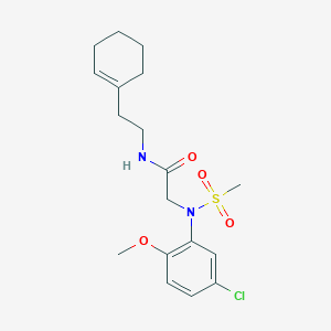 2-(5-chloro-2-methoxy-N-methylsulfonylanilino)-N-[2-(cyclohexen-1-yl)ethyl]acetamide