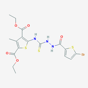 diethyl 5-[({2-[(5-bromo-2-thienyl)carbonyl]hydrazino}carbonothioyl)amino]-3-methyl-2,4-thiophenedicarboxylate