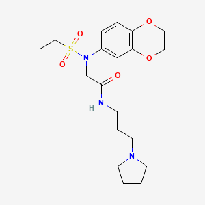 N~2~-(2,3-dihydro-1,4-benzodioxin-6-yl)-N~2~-(ethylsulfonyl)-N~1~-[3-(1-pyrrolidinyl)propyl]glycinamide