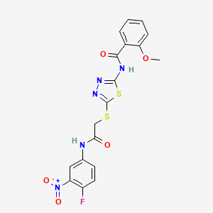 N-[5-({2-[(4-fluoro-3-nitrophenyl)amino]-2-oxoethyl}thio)-1,3,4-thiadiazol-2-yl]-2-methoxybenzamide