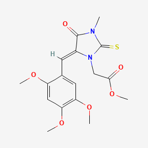 methyl [3-methyl-4-oxo-2-thioxo-5-(2,4,5-trimethoxybenzylidene)-1-imidazolidinyl]acetate