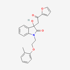 3-[2-(2-furyl)-2-oxoethyl]-3-hydroxy-1-[2-(2-methylphenoxy)ethyl]-1,3-dihydro-2H-indol-2-one