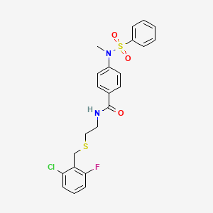 N-{2-[(2-chloro-6-fluorobenzyl)thio]ethyl}-4-[methyl(phenylsulfonyl)amino]benzamide