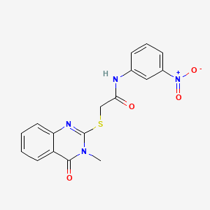 2-[(3-METHYL-4-OXO-3,4-DIHYDRO-2-QUINAZOLINYL)SULFANYL]-N-(3-NITROPHENYL)ACETAMIDE