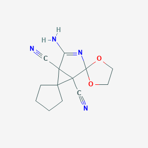 4'-AMINODISPIRO[CYCLOPENTANE-1,6'-[3]AZABICYCLO[3.1.0]HEXANE-2',2''-[1,3]DIOXOLAN]-3'-ENE-1',5'-DICARBONITRILE