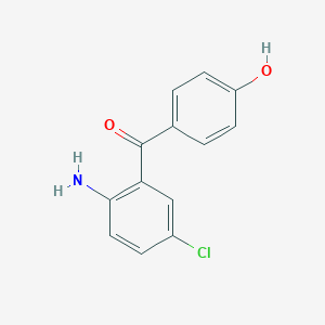 molecular formula C13H10ClNO2 B048257 甲苯酮，(2-氨基-5-氯苯基)(4-羟基苯基)- CAS No. 784-41-8