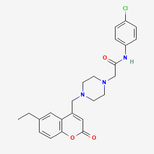 N-(4-chlorophenyl)-2-{4-[(6-ethyl-2-oxo-2H-chromen-4-yl)methyl]piperazin-1-yl}acetamide