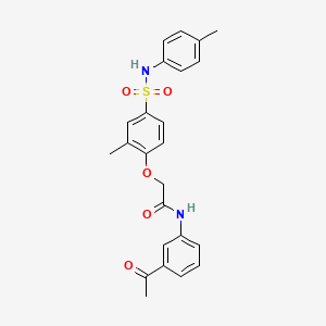 N-(3-acetylphenyl)-2-(2-methyl-4-{[(4-methylphenyl)amino]sulfonyl}phenoxy)acetamide